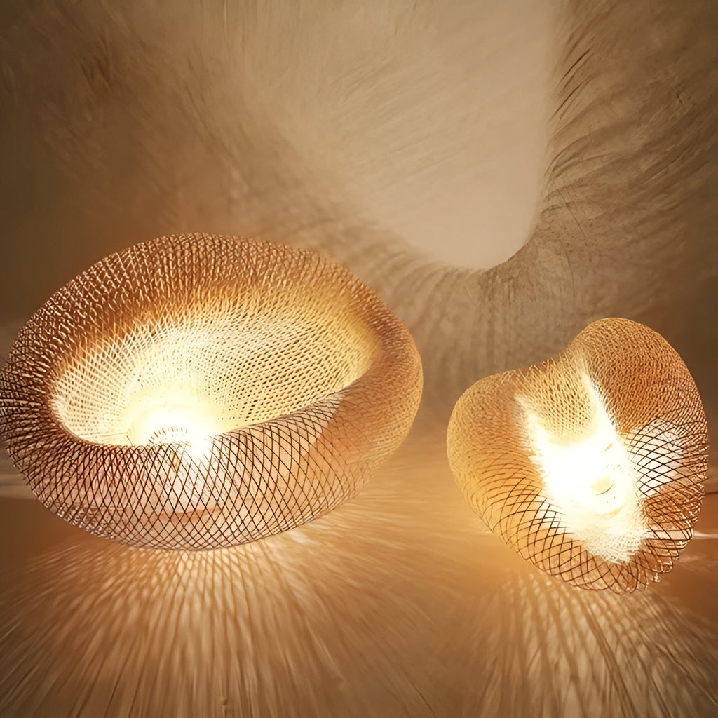 Organic-Style Bamboo Pendant Lamp with Natural Design